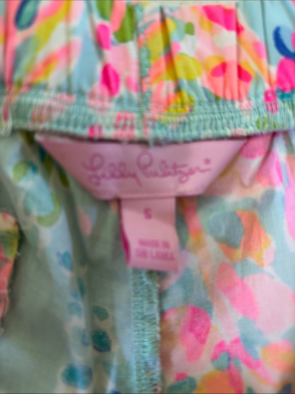 Lilly Pulitzer hot Pink & Aqua Floral Shorts - Picture 4 of 5